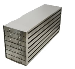 Alkali Scientific&nbsp;Upright Freezer Rack for 100  Place Slide Boxes, 4 x 7 Configuration, 28 Box Capacity