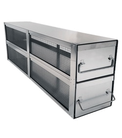 Alkali Scientific&nbsp;Upright Freezer Drawer Rack, Storage Drawers with Lids, 27 x 5 3/8 x 13 3/4 inches
