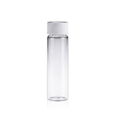 Alkali Scientific&nbsp;Clear/ Amber Glass Sample Vial 27.5×95mm. 24 414 White Open Top PP Screw Cap with 22mm Natural PTFE/Natural Silicone 3mm Thick Septa, 100/Pk, Clear