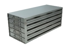 Alkali Scientific&nbsp;Upright Freezer Rack for 100  Place Slide Boxes, 3 x 5 Configuration, 15 Box Capacity