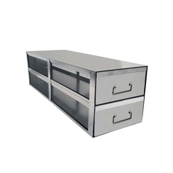 Alkali Scientific&nbsp;Upright Freezer Drawer Rack, Storage Drawers with Lids, 27 x 11 3/16 x 9 15/16 inches