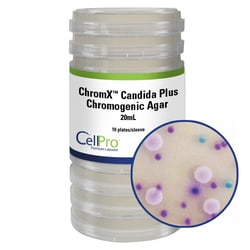 Alkali Scientific&nbsp;ChromX&trade; Candida Plus Chromogenic Agar, 20 mL, 10/Pk