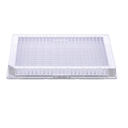 Alkali Scientific&nbsp;CellPro&trade; 384 Well Clear Square ELISA Plate, 10/Pk, 40/Case, High Bind/ Sterile/with Clear Cover