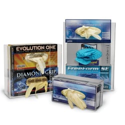 Alkali Scientific&nbsp;Clear Acrylic Box, magnetic holder for 1 box of gloves,W x H x D: 141 x 260 x 110 mm, 1 ea