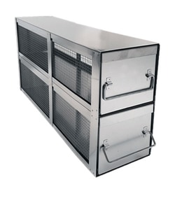 Alkali Scientific&nbsp;Upright Freezer Drawer Rack, Storage Drawers with Lids, 16 3/4 x 5 3/8 x 13 3/4 inches