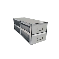 Alkali Scientific&nbsp;Upright Freezer Drawer Rack, Storage Drawers with Lids, 16 3/4 x 11 3/16 x 9 15/16 inches