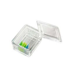 Alkali Scientific&nbsp;Coplin Glass Staining Jar with Glass Lid, 5 Slide Capacity, for 25×75 mm Slides, 20/Case