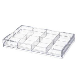 Alkali Scientific&nbsp;8-Well Square Cell Culture Plate with Lid, Flat Bottom. Sterile, 50/Case TC Treated