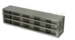 Alkali Scientific&nbsp;Stainless Steel Freezer Racks with Drawers, 5 x 3 Configuration, 15 Box Capacity, for 2
