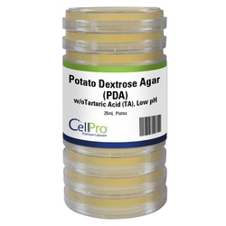 Alkali Scientific&nbsp;Potato Dextrose Agar (PDA) w/o Tartaric Acid 25mL Plate, 10/Pk
