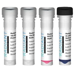 Alkali Scientific&nbsp;Radiant&trade; Library Quant Kit Blue for Illumina Separate ROX, w/ Standards, Primers & Buffer, 100 x 20μL Reactions