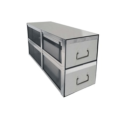 Alkali Scientific&nbsp;Upright Freezer Drawer Rack, Storage Drawers with Lids, 16 3/4 x 11 3/16 x 13 3/4 inches