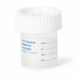 Alkali Scientific&nbsp;10% Neutral Buffered Formalin (NBF) Specimen Containers, Pre Filled, Dual Click Lids, Leak Resistant, 95 kPa Compliant, 96/Case, 120mL (4oz)  4 x 24 Carry Packs