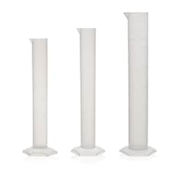 Alkali Scientific&nbsp;Graduated Cylinders, Polypropylene (PP), Molded Graduations, 25mL, 24/Case