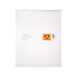 Alkali Scientific&nbsp;Biohazard Specimen Bags, LDPE, Reclosable Drawstring Closure with Cotton Cords, 20