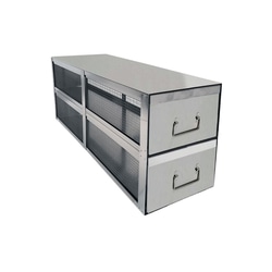 Alkali Scientific&nbsp;Upright Freezer Drawer Rack, Storage Drawers with Lids, 27 x 11 3/16 x 13 3/4 inches