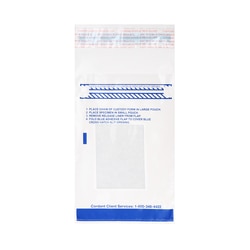 Alkali Scientific&nbsp;Liquid Tight Biohazard Specimen Transport Bags with Absorbent Pad, LDPE, Adhesive Seal, Tear Line Top, 100/Pk, 1,000/Case, 12