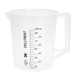 CELLTREAT Scientific Products&nbsp;1000mL Graduated Beaker With Handle, Polypropylene, Non-sterile Case Quantity 6