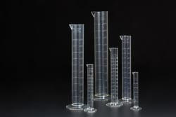 CELLTREAT Scientific Products&nbsp;Assorted Set Graduated Cylinders, Polymethylpentene, Non-sterile, Case Quantity 6