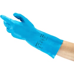 MSC&nbsp;Ansell AlphaTec Chemical Resistant Nitrile Gauntlet Gloves, Blue, 300 mm, 1/Pr.