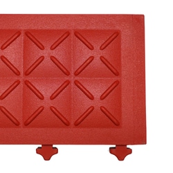 MSC&nbsp;Ergo Advantage Anti-Fatigue Mat Tile, 100% PVC, Red, 18 in. x 6 in., 1 ea.
