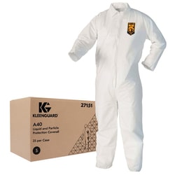 MSC&nbsp;KleenGuard&trade; A40 Coveralls, Liquid and Particle Protection, Size Small, 25/Cs.