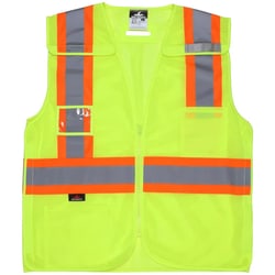 MSC&nbsp;Mcr Safety Luminator Safety Vest, Polyester, Lime, 5XL, 1 Ea.