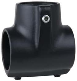 MSC&nbsp;Hollaender Safety Railing Tee, #5-8 Tee, Black Powder Coated, 1 ea.