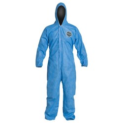 MSC&nbsp;Dupont Hooded Disposable Coveralls, SMS, 2X-Large, Blue, 1 ea