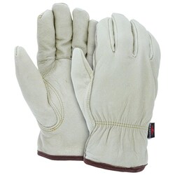 MSC&nbsp;MCR Safety Driver Gloves, Pigskin Leather, Fleece Lined, Slip-On, 1 ea.