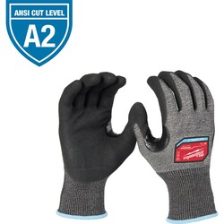 MSC&nbsp;Milwaukee Tool Cut-Resistant Dipped Gloves, 18 ga, 2XL, 10 in., 1 ea.