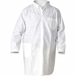 MSC&nbsp;KleenGuard Disposable Lab Coat, SMS, White, 2XL, 25/Pk.