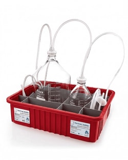 Foxx Life Sciences&nbsp;Vacuum Trap System, Safety Coated Glass Bottles 10L+2L