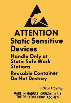 MSC&nbsp;ATTN STATIC SENSE LABEL