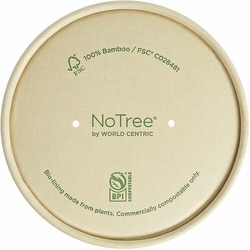 Enterprise Technology Solutions&nbsp;World Centric  Lids,f/12oz-32oz Fiber Bowls,Light-Weight,Paper,w/Bio-Based Lining,500/CT,Natural