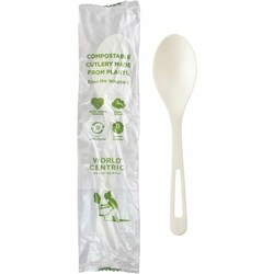 Enterprise Technology Solutions&nbsp;World Centric  CutlerySpoon,BioBased,Reusable,TPLA,Wrapped,6