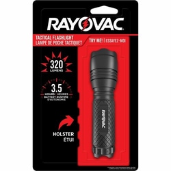Enterprise Technology Solutions&nbsp;Rayovac Corporation  Tactical Flashlight,w/Batt/Holster,LED,3 Modes,200Lm,Black