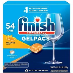 Enterprise Technology Solutions&nbsp;Reckitt Benckiser  Dish Detergent, Gelpacs, Orange, 34.8 oz., 54/BX, Multi
