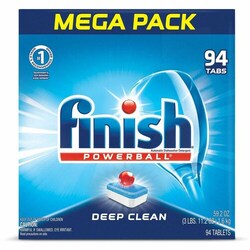 Enterprise Technology Solutions&nbsp;Reckitt Benckiser  Dish Detergent, f/Auto Machines, Finish Powerball, 94/BX, MI