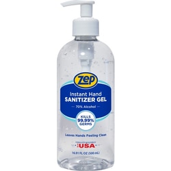 Enterprise Technology Solutions&nbsp;Zep Commercial  Hand Sanitizer, Pump-friendly, Alcohol-based, 500ml, Clear