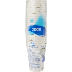 Enterprise Technology Solutions&nbsp;Dixie Foods  Hot Cups, Polylined, 12oz, 25/PK, Pathways/White
