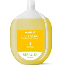 Enterprise Technology Solutions&nbsp;Method Products  Dish Soap,Manual,Capped Refill,Lemon Mint,54oz,Yellow