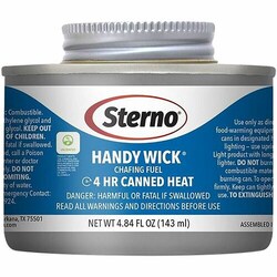 Enterprise Technology Solutions&nbsp;Mmf Industries  Chafing Fuel Can,Sterno,HandyWick,EasyTwistCap,Indoor&Outdoor,4-HRBurnTime,MedWick,24/PK,1/CT,AST