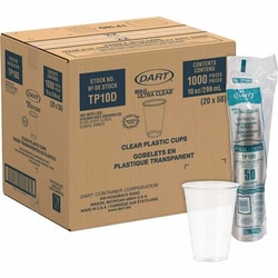Enterprise Technology Solutions&nbsp;Solo Cup Company  Cups,f/Cold Drinks,PET,10oz,50/PK,20PK/CT,Clear