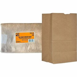 Enterprise Technology Solutions&nbsp;Ajm Packaging Corporation  Bags,f/Groceries,No. 20,Paper,Squat,500/CT,NaturalKraft
