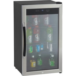 Enterprise Technology Solutions&nbsp;Avanti  Beverage Cooler, 3.1CF, Glass Door, BK/SR
