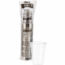 Enterprise Technology Solutions&nbsp;Solo Cup Company  Ultra Cups, w/Straw Slot, 50/PK, Clear