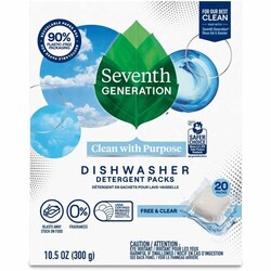 Enterprise Technology Solutions&nbsp;Seventh Generation  Dishwasher Packs, Natural, Free&Clear, 20/PK