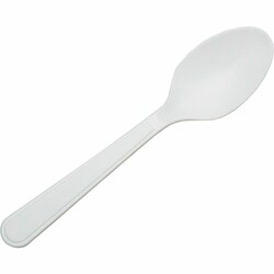 Enterprise Technology Solutions SKILCRAFT Teaspoons,Medium-Duty,Plastic,1000/BX,White,