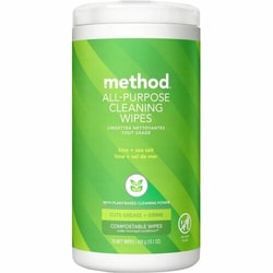 Enterprise Technology Solutions&nbsp;Method Products  Wipes,Cleaning,Plant-based,Lime&Salt,70/Tub,Green